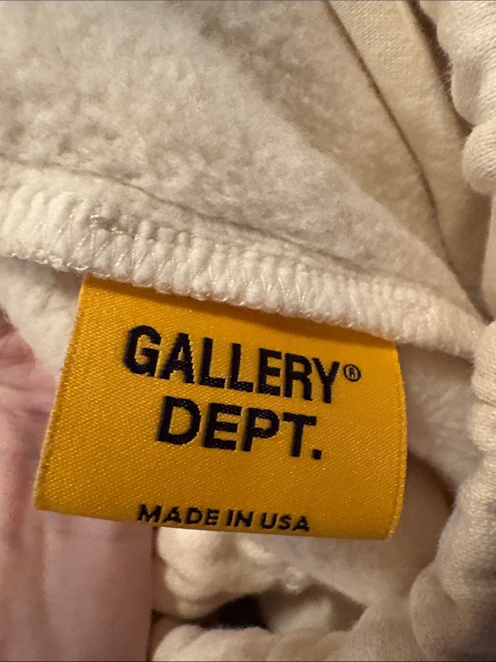 Men’s NWOT Gallery Dept. Cream MSRP $600 paint splatter sweatpants size M - Picture 6 of 6